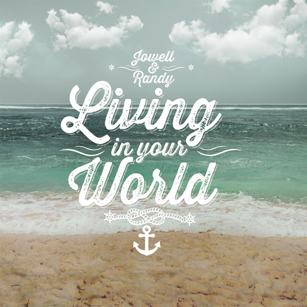 Album cover art for "Living in Your World" by Jowell & Randy