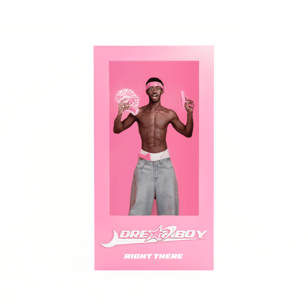 Album cover art for "RIGHT THERE!" by Lil Nas X