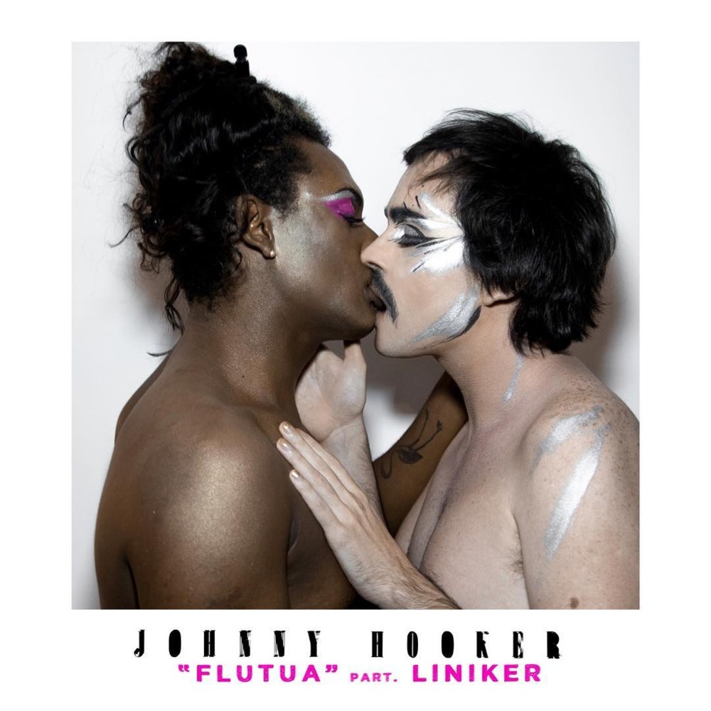 Album cover art for "Flutua" by Johnny Hooker & Liniker