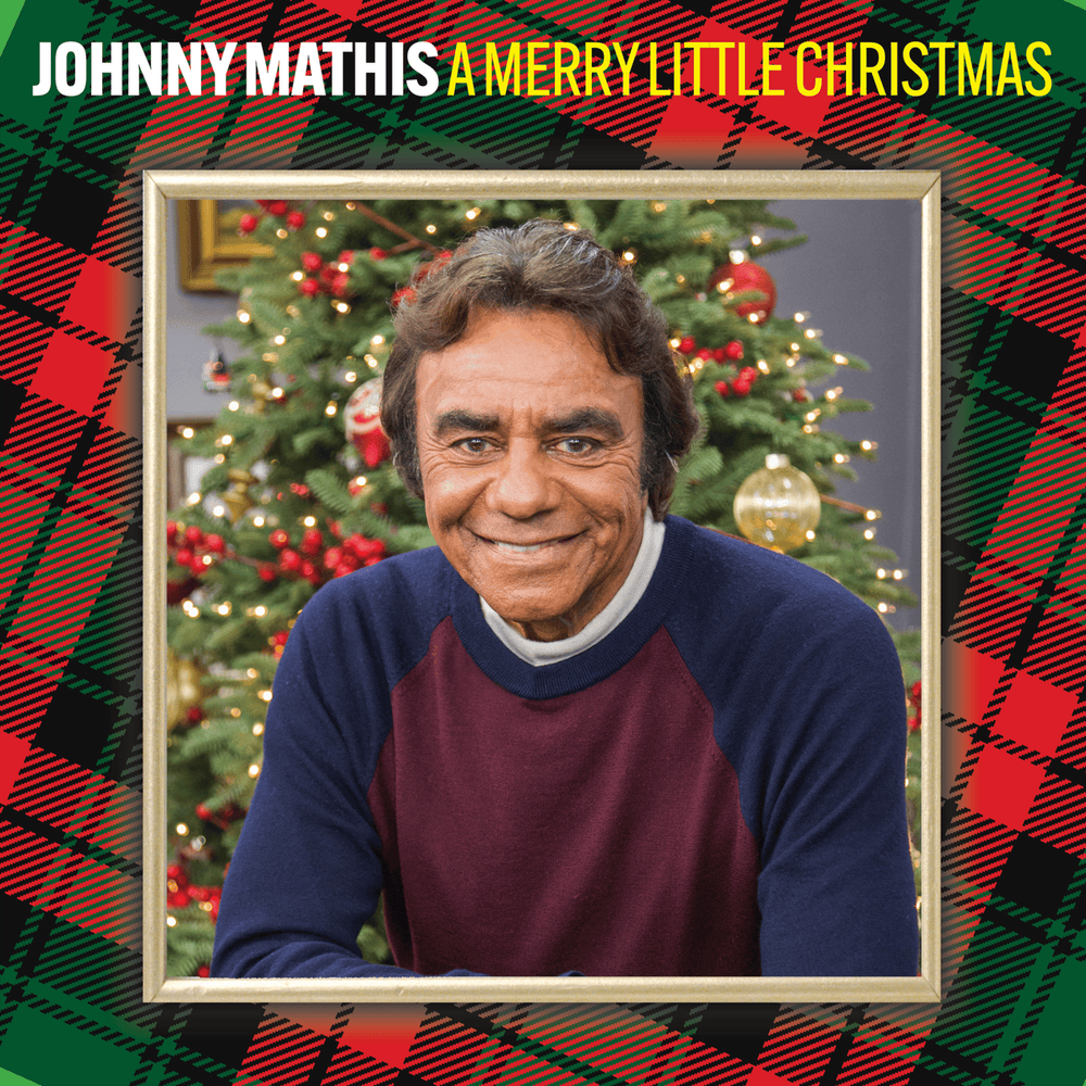 Album cover art for "Blue Christmas" by Johnny Mathis