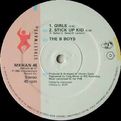 Album cover art for "Girls" by The B Boys