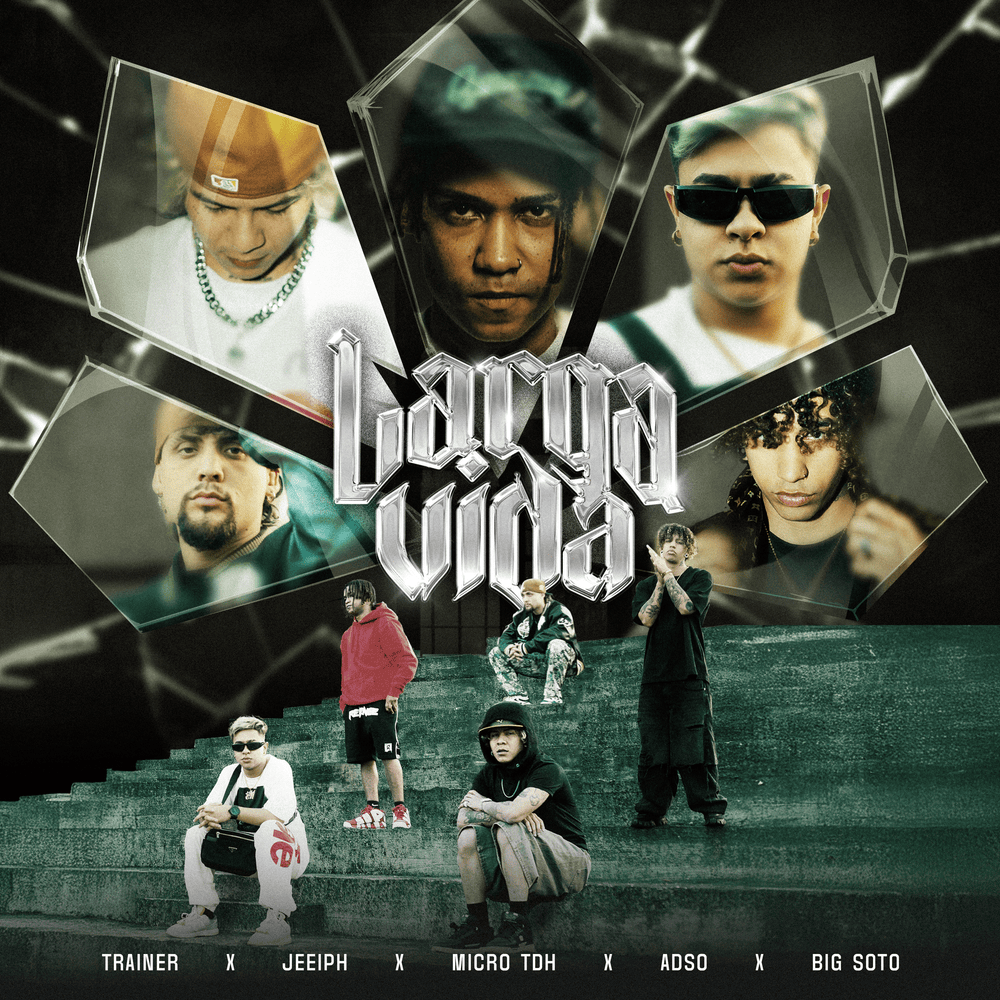 Album cover art for "LARGA VIDA" by Trainer & ADSO & Big Soto
