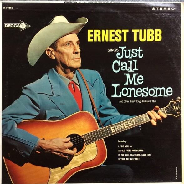 Album cover art for "I Loved You Once" by Ernest Tubb