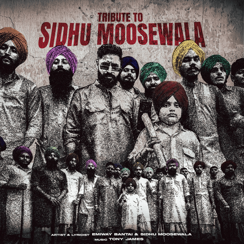 Album cover art for "Tribute to Sidhu Moosewala" by Emiway Bantai