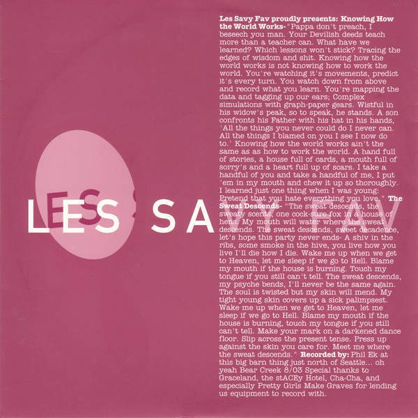 Album cover art for "The Sweat Descends" by Les Savy Fav