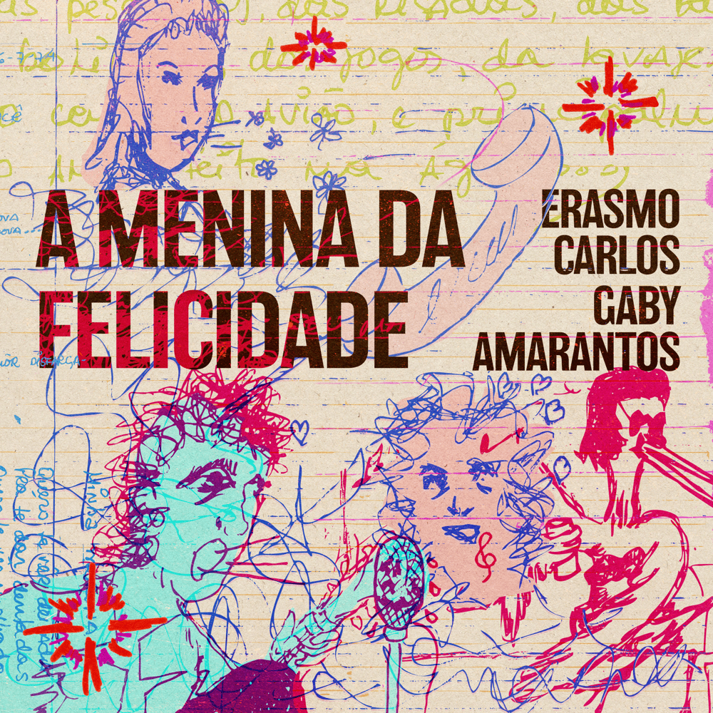 Album cover art for "A Menina da Felicidade" by Erasmo Carlos