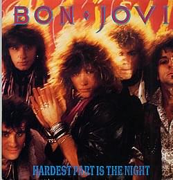 Album cover art for "The Hardest Part Is the Night" by Bon Jovi