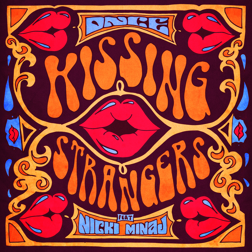 Album cover art for "Kissing Strangers" by Ubisoft & Nicki Minaj
