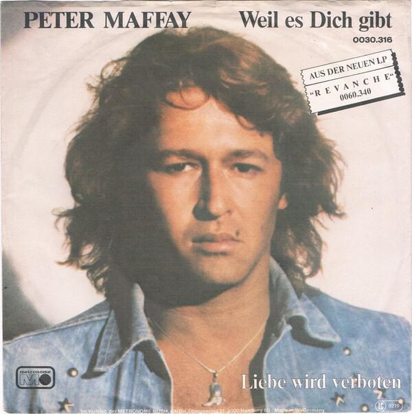 Album cover art for "Liebe wird verboten" by Peter Maffay