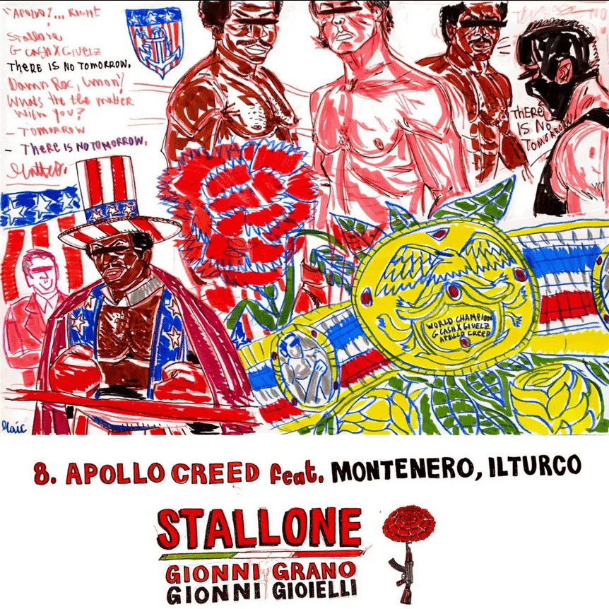 Album cover art for "Apollo Creed" by Gionni Grano & Montenero & Il Turco