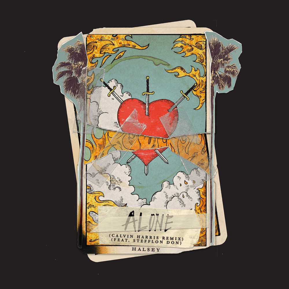 Album cover art for "Alone (Calvin Harris Remix)" by Halsey & Stefflon Don