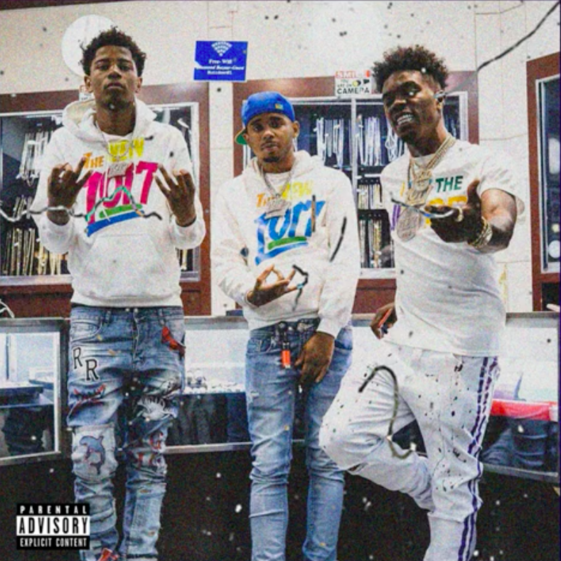 Album cover art for "SoIcyBoyz" by Big Scarr & Pooh Shiesty & Foogiano