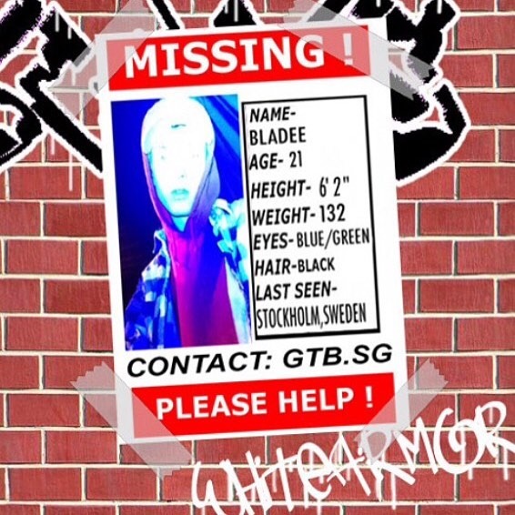 Album cover art for "Missing Person" by Bladee