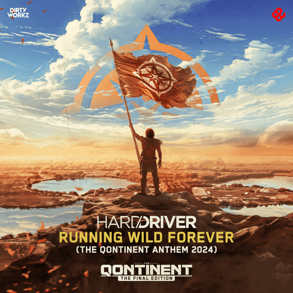 Album cover art for "Running Wild Forever (The Qontinent Anthem 2024)" by Hard Driver & Able Faces
