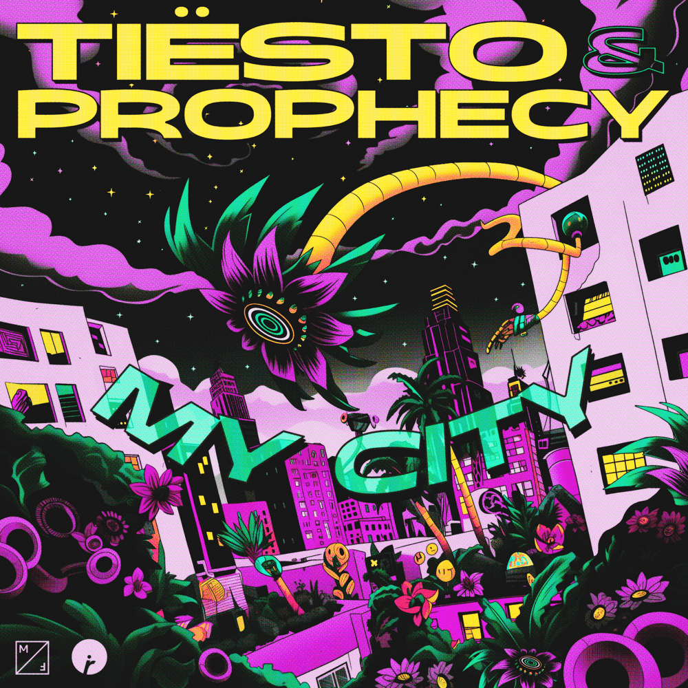 Album cover art for "My City" by Tiësto & Katy Tiz