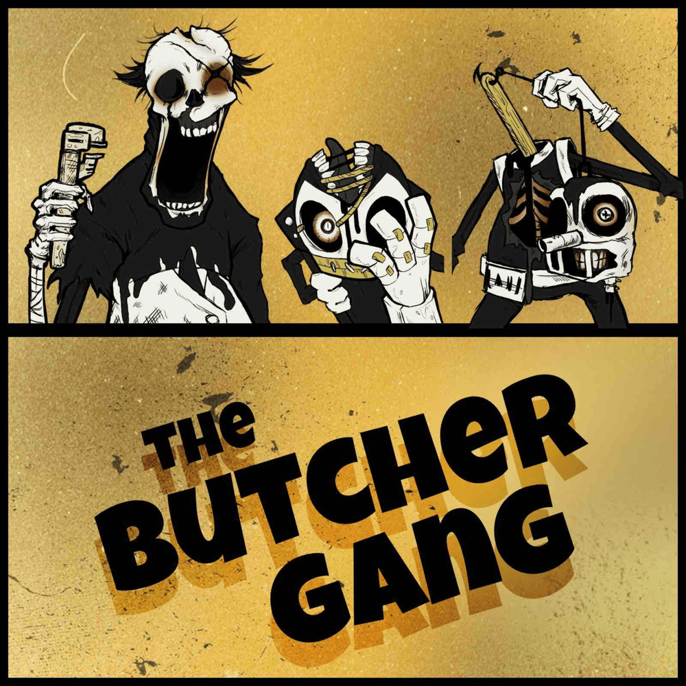 Album cover art for "The Butcher Gang" by Rockit Music & Ghostlike