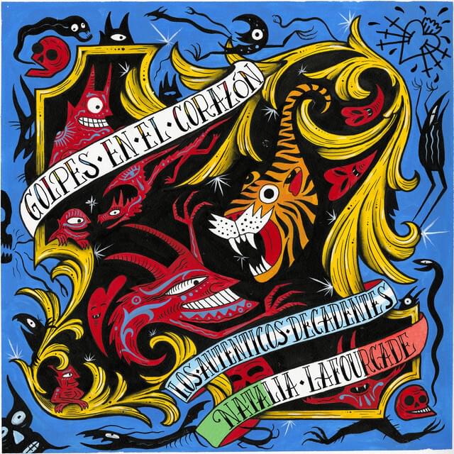 Album cover art for "Golpes en el Corazón" by Los Auténticos Decadentes