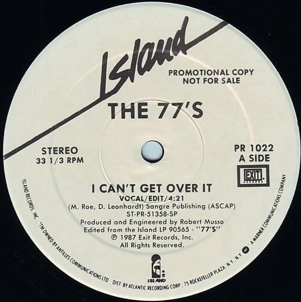Album cover art for "I Can’t Get Over It" by The 77s