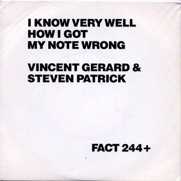 Album cover art for "I Know Very Well How I Got My Note Wrong" by Vini Reilly