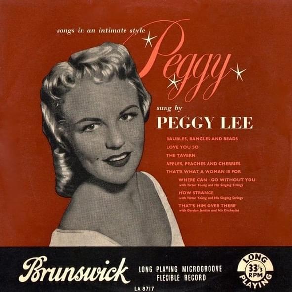 Album cover art for "How Strange" by Peggy Lee