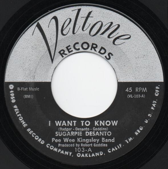 Album cover art for "I Want To Know" by Sugar Pie DeSanto