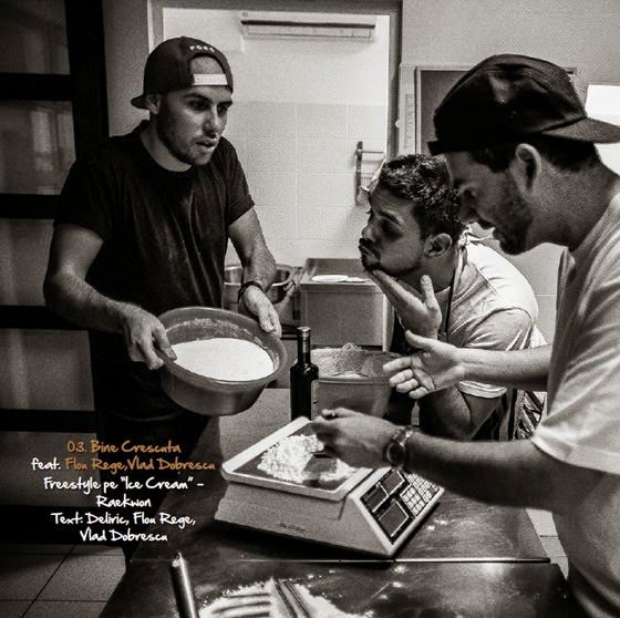 Album cover art for "Bine crescută" by Deliric & Flou Rege & Vlad Dobrescu