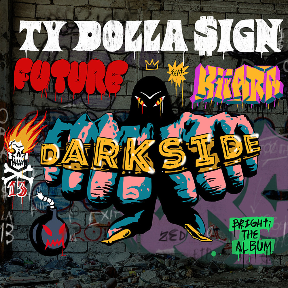 Album cover art for "Darkside" by Ty Dolla $ign & Kiiara