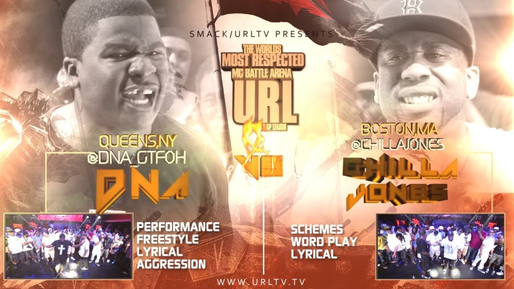Album cover art for "DNA vs. Chilla Jones" by URLtv & DNA (Battle Rapper) & Chilla Jones