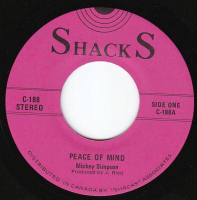 Album cover art for "Peace Of Mind" by Mickey Simpson