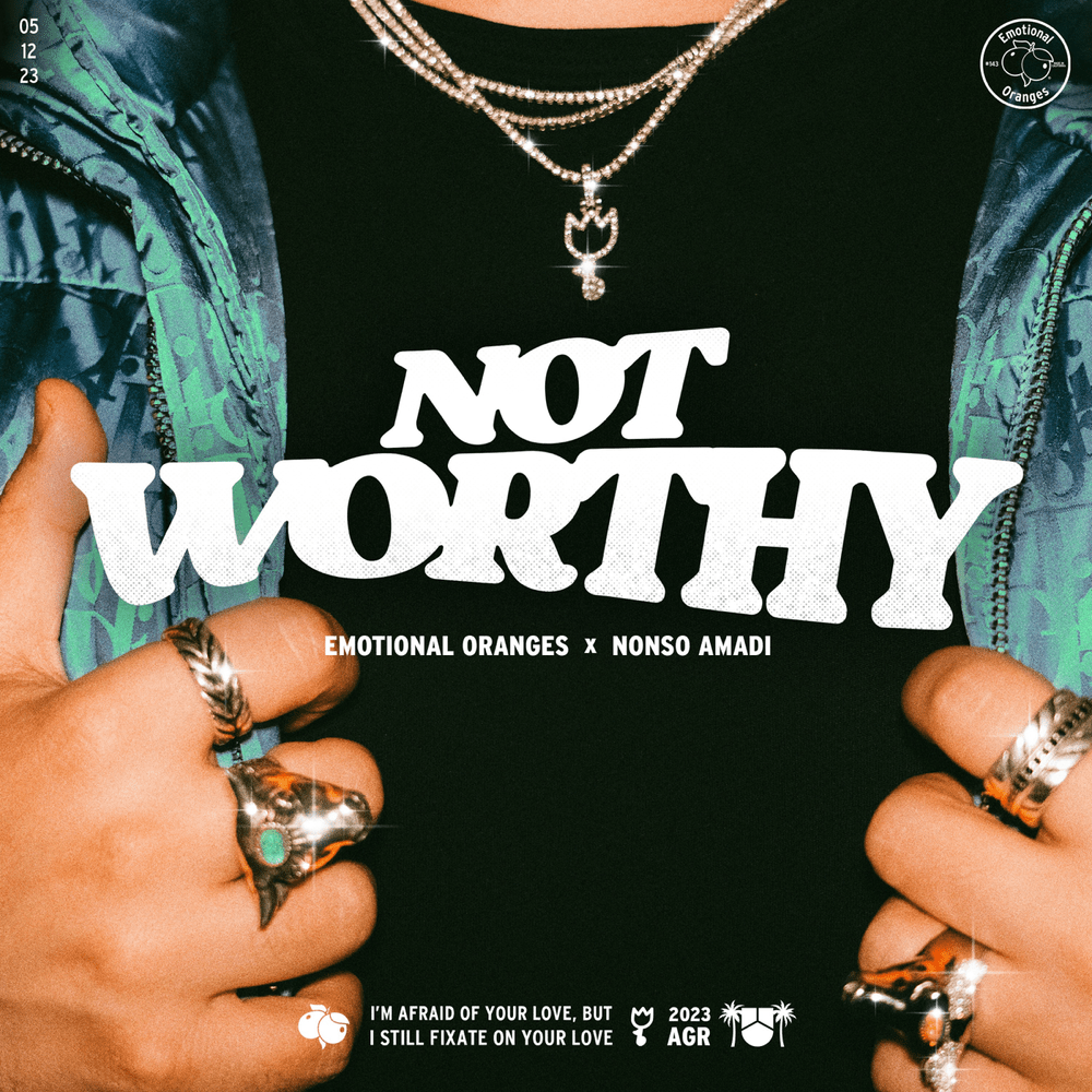 Album cover art for "Not Worthy" by Emotional Oranges