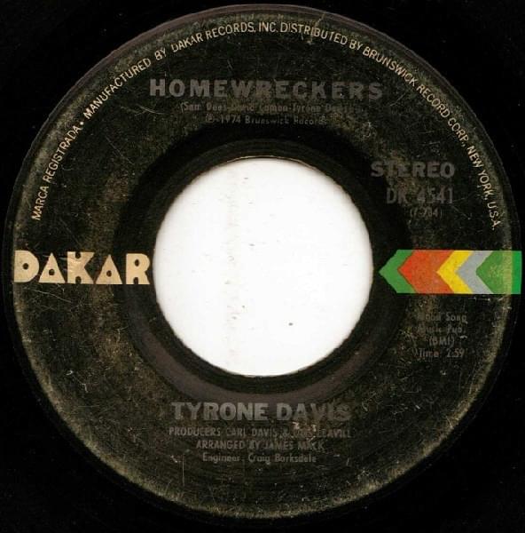 Album cover art for "Homewreckers" by Tyrone Davis