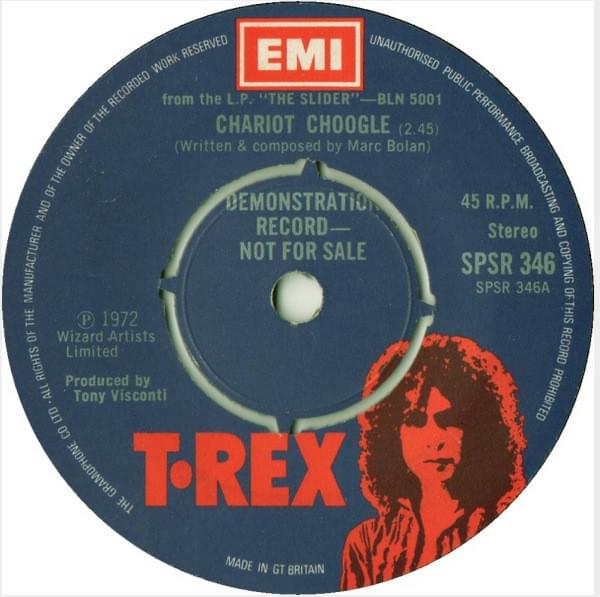 Album cover art for "Chariot Choogle" by T. Rex