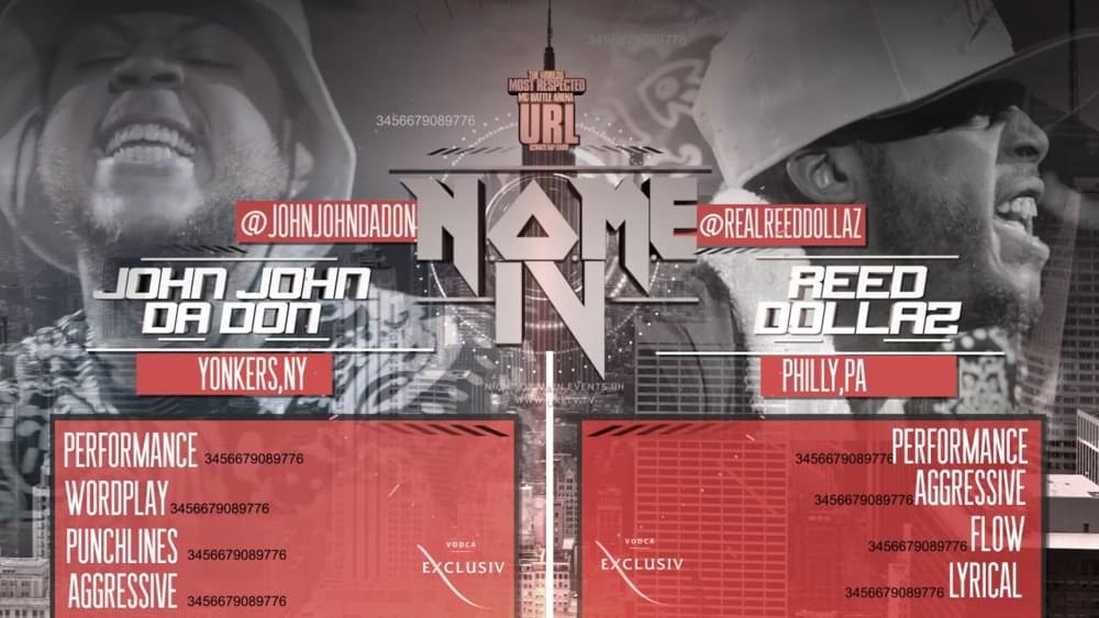 Album cover art for "Reed Dollaz vs. John John Da Don" by URLtv & Reed Dollaz & John John Da Don