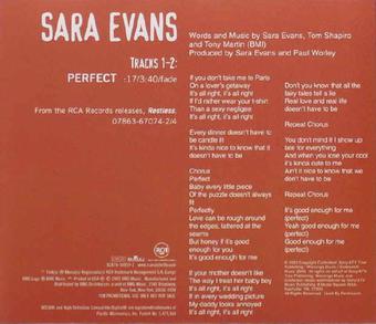 Album cover art for "Perfect" by Sara Evans
