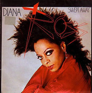 Album cover art for "Swept Away" by Diana Ross