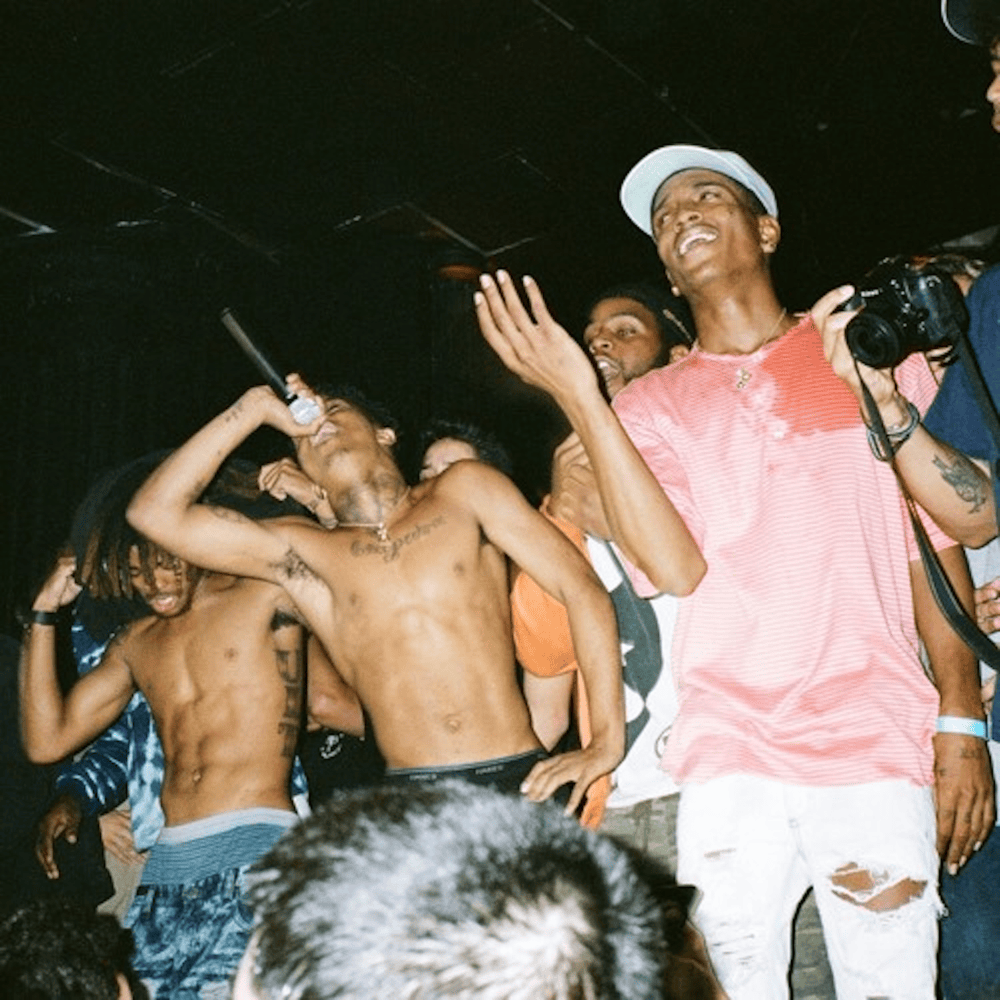 Album cover art for "IWATCHEDHIMDROWN" by Ski Mask the Slump God