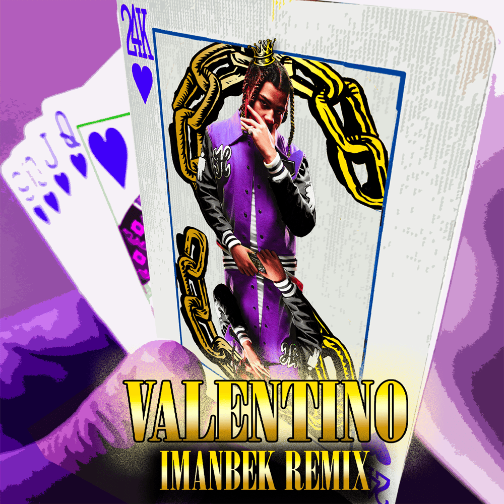 Album cover art for "VALENTINO (Imanbek Remix)" by 24kGoldn