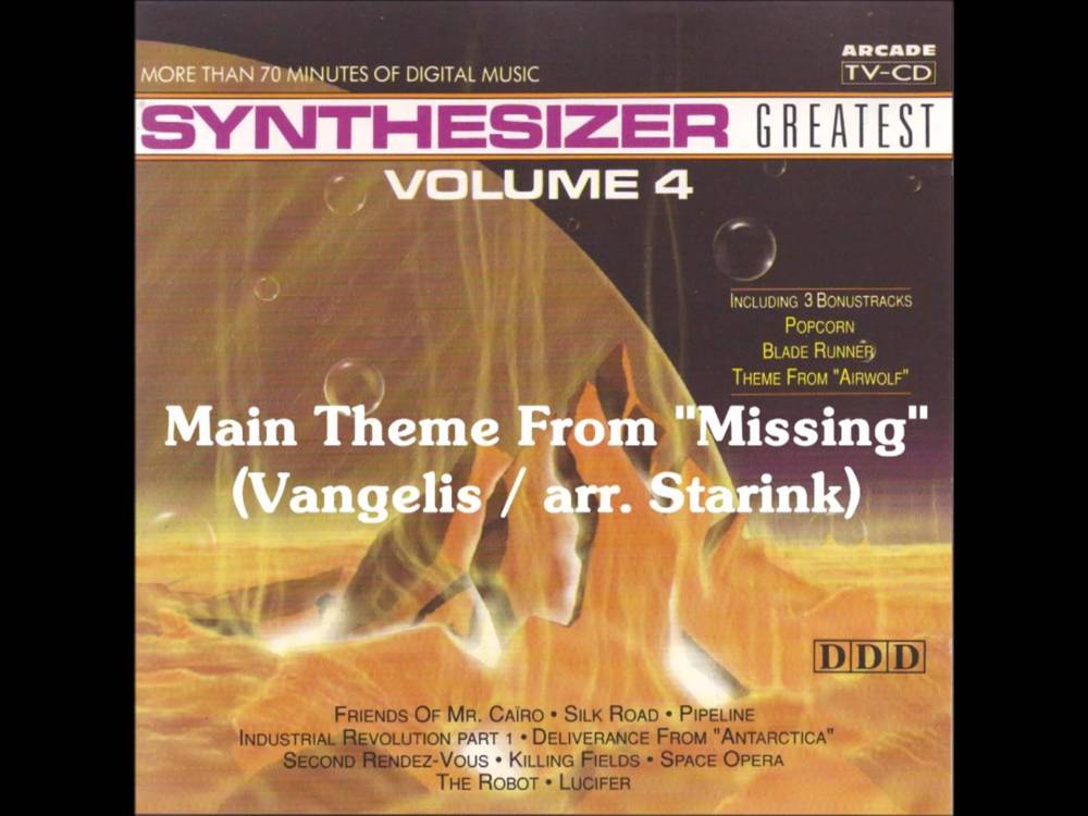 Album cover art for "Main Theme From Missing" by Vangelis