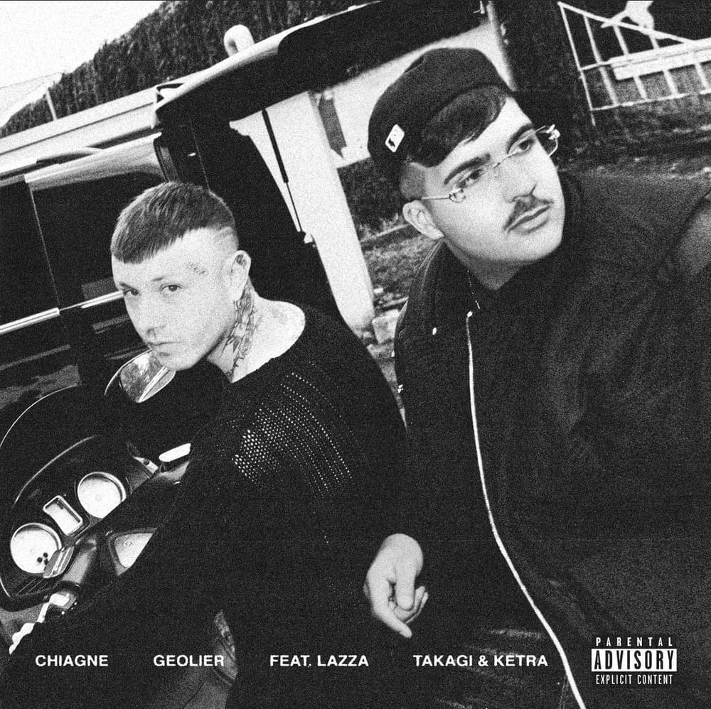 Album cover art for "CHIAGNE" by Geolier & Lazza & Takagi & Ketra