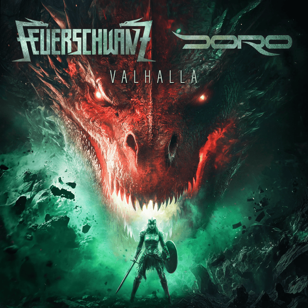 Album cover art for "Valhalla" by Feuerschwanz
