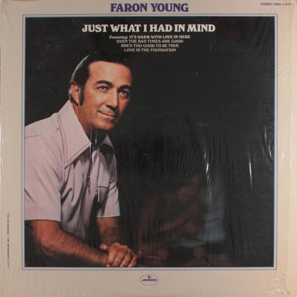 Album cover art for "Just What I Had in Mind" by Faron Young