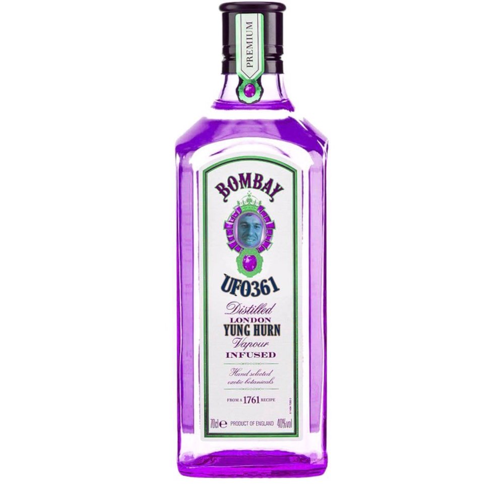 Album cover art for "Bombay Gin (Remix)" by Ufo361 & Yung Hurn