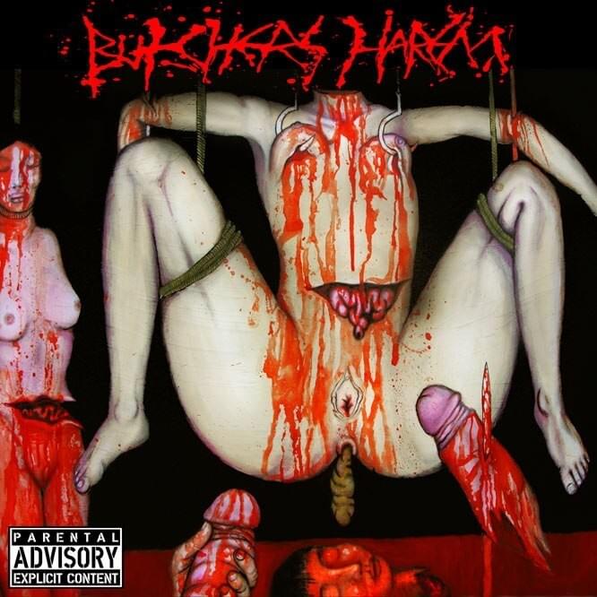 Album cover art for "Unborne Ass" by Butchers Harem