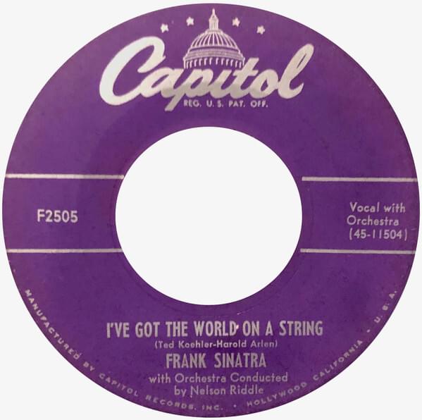 Album cover art for "I’ve Got the World on a String" by Frank Sinatra