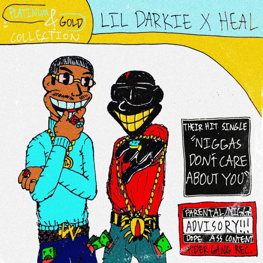 Album cover art for "NIGGAS DON’T CARE ABOUT YOU" by Lil Darkie