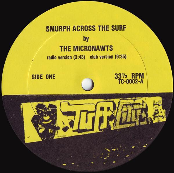 Album cover art for "Smurph Across The Surf" by The Micronawts