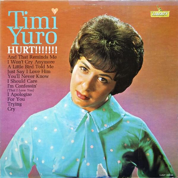 Album cover art for "Hurt" by Timi Yuro