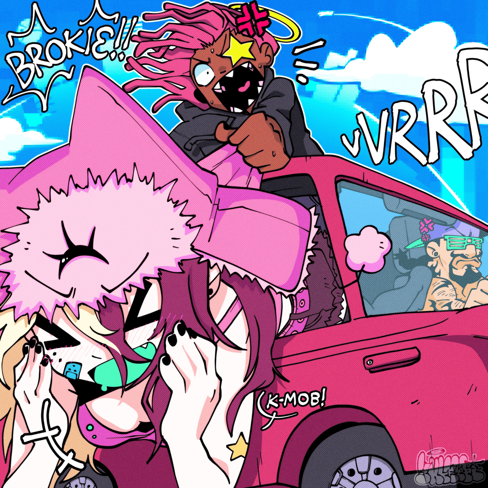 Album cover art for "OUT DA WINDOW!" by ISSBROKIE