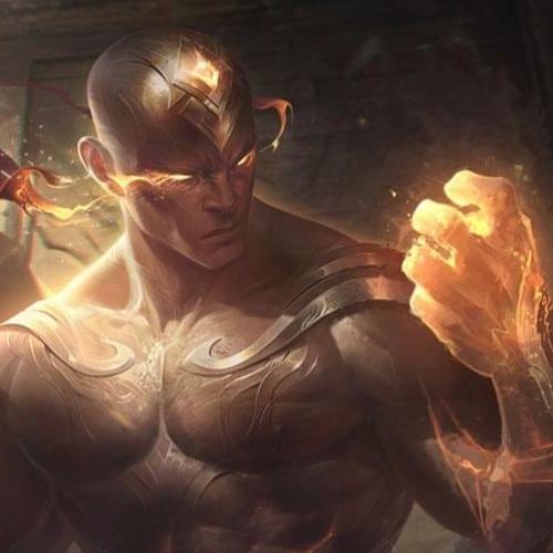 Album cover art for "God Fist Lee Sin" by League of Legends