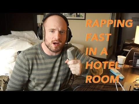 Album cover art for "Rapping Fast in a Hotel Room" by Mac Lethal